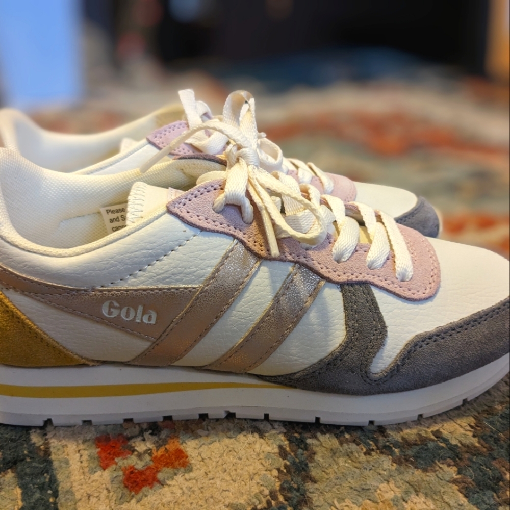 Gola Daytona Quadrant, Rose Gold, Size 7 Women's sneakers